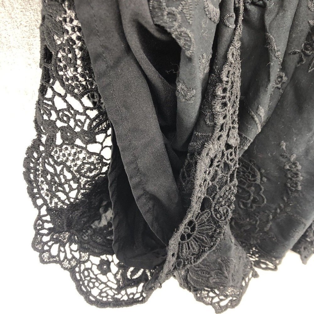 Abercrombie Fitch Romper Womens XS Black Lace Lined Boho Chic Shorts - Picture 4 of 8